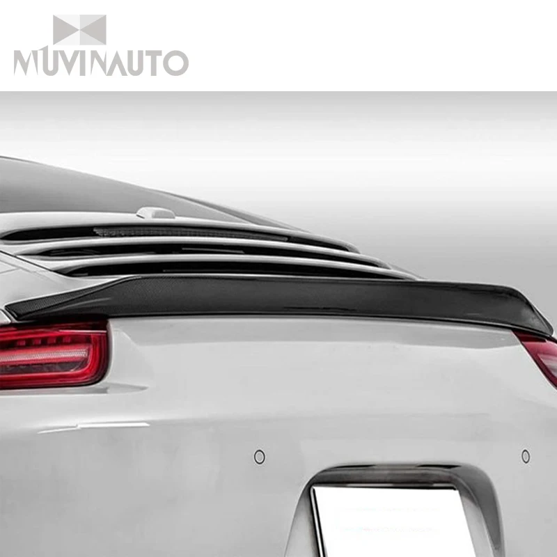 Decorative rear wing VRT black carbon fiber rear wing spoiler for Porsche Carrera 911 991 2012 2015