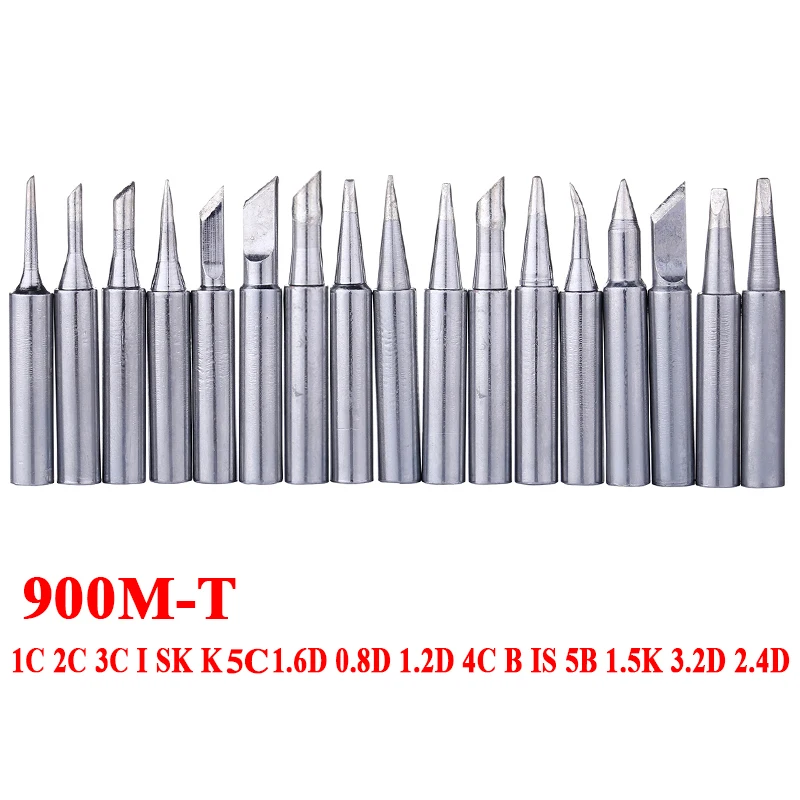 

17pcs/lot 900M-T Solder Soldering Tip Set Lead-Free 900M-T-K 900M-T-IS Welding Sting for Hakko 936 BGA Soldering Station Tools