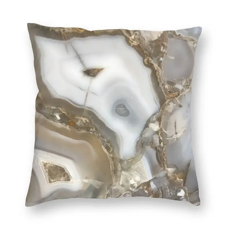 Agate Geode Compilation Cushion Covers Sofa Decoration Marble Geometry Square Throw Pillow Case 40x40