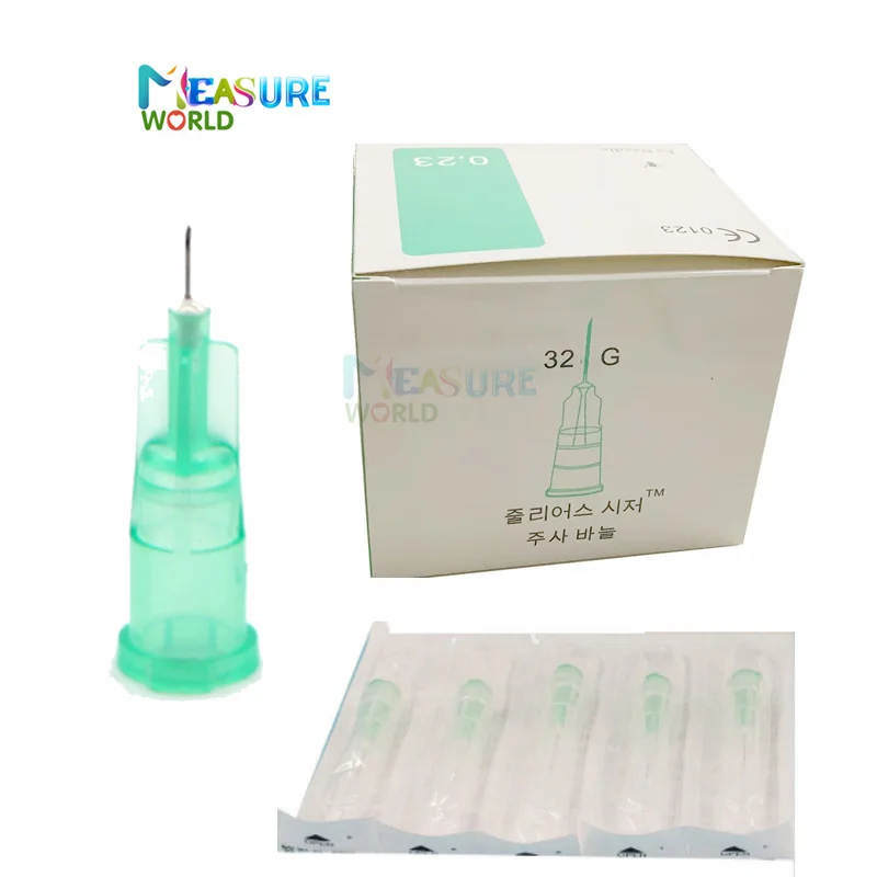 100pcs/box Painless Small Needle 18G 25G 27G 30G 33G 32G 4mm 13mm 25mm Eyelids Disposable Superfine Needles Tool Parts