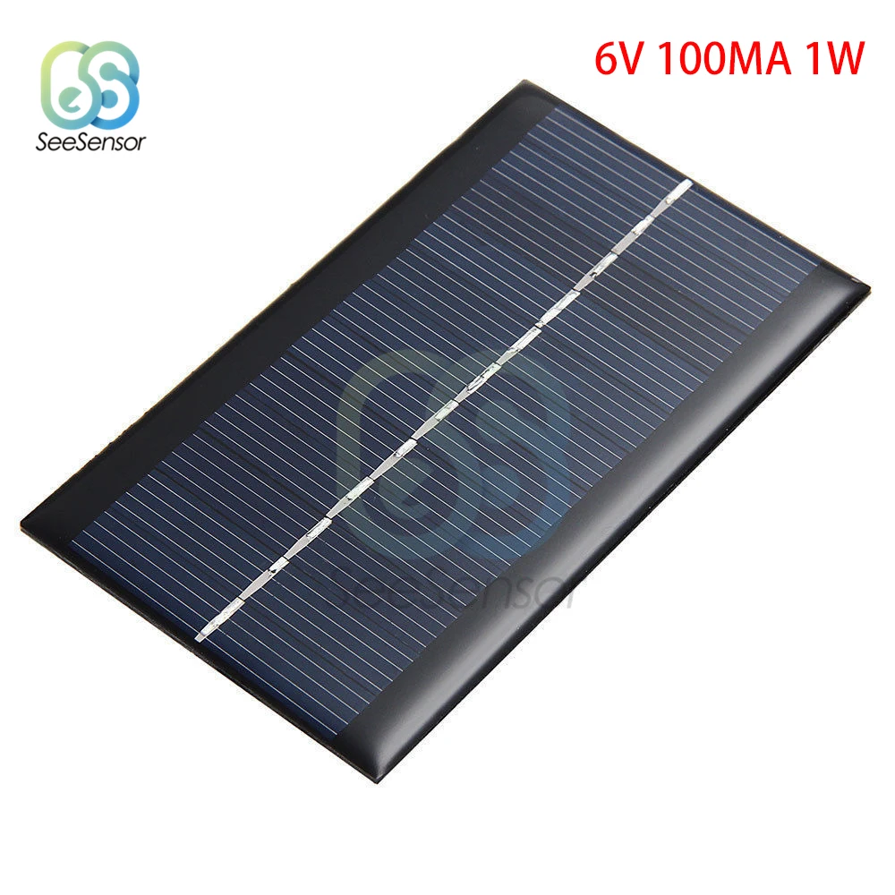 Solar Panel 2V 5V 6V 9V 12V Mini Solar System DIY For Battery Cell Phone Chargers Portable Solar Cell 0.23W 0.6W 0.8W 1W 1.5W 3W