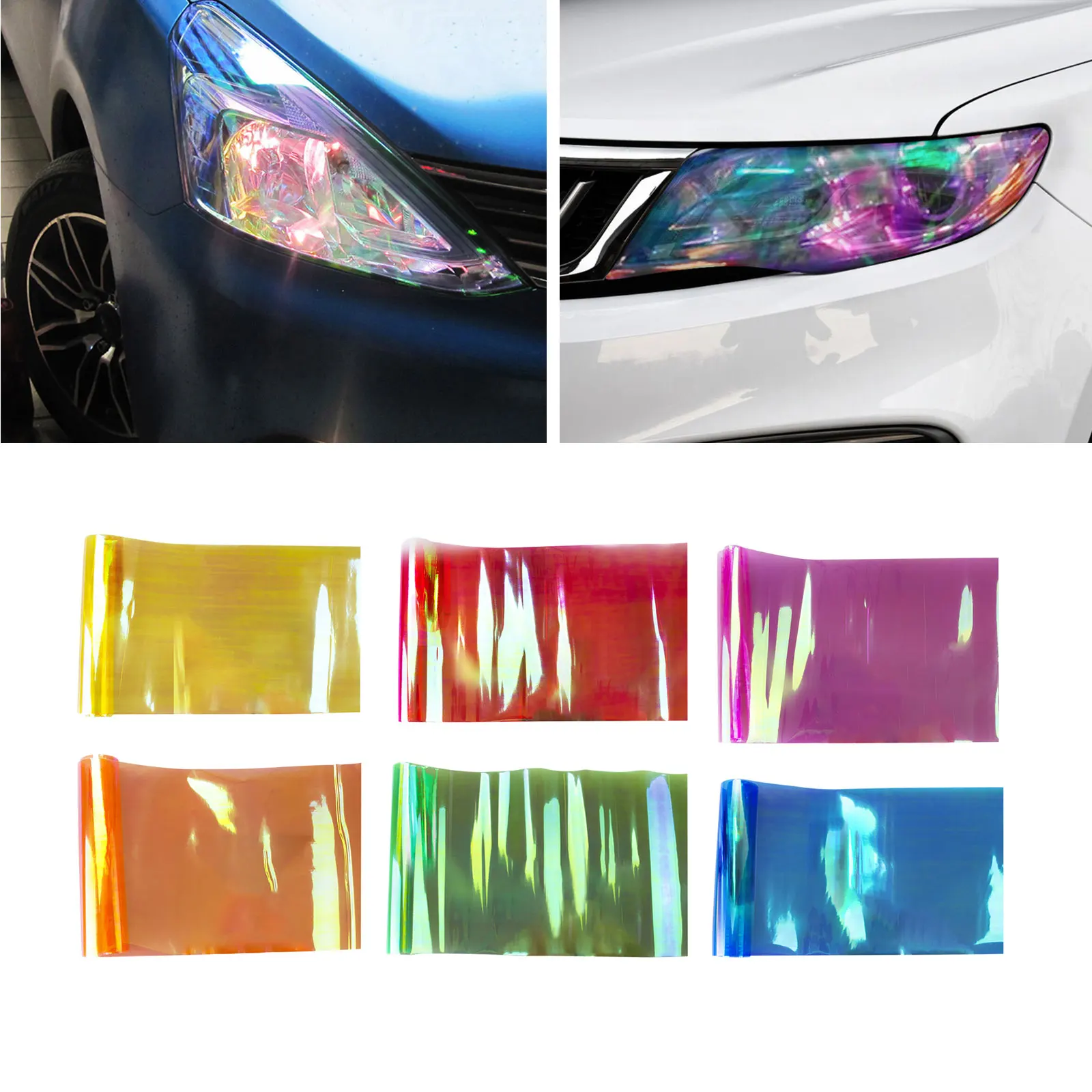 2020 New Car Styling Chameleon Headlight Taillight Vinyl Tint Car Sticker Light Film Wrap Automobile Headlamp Membrane 30x60cm