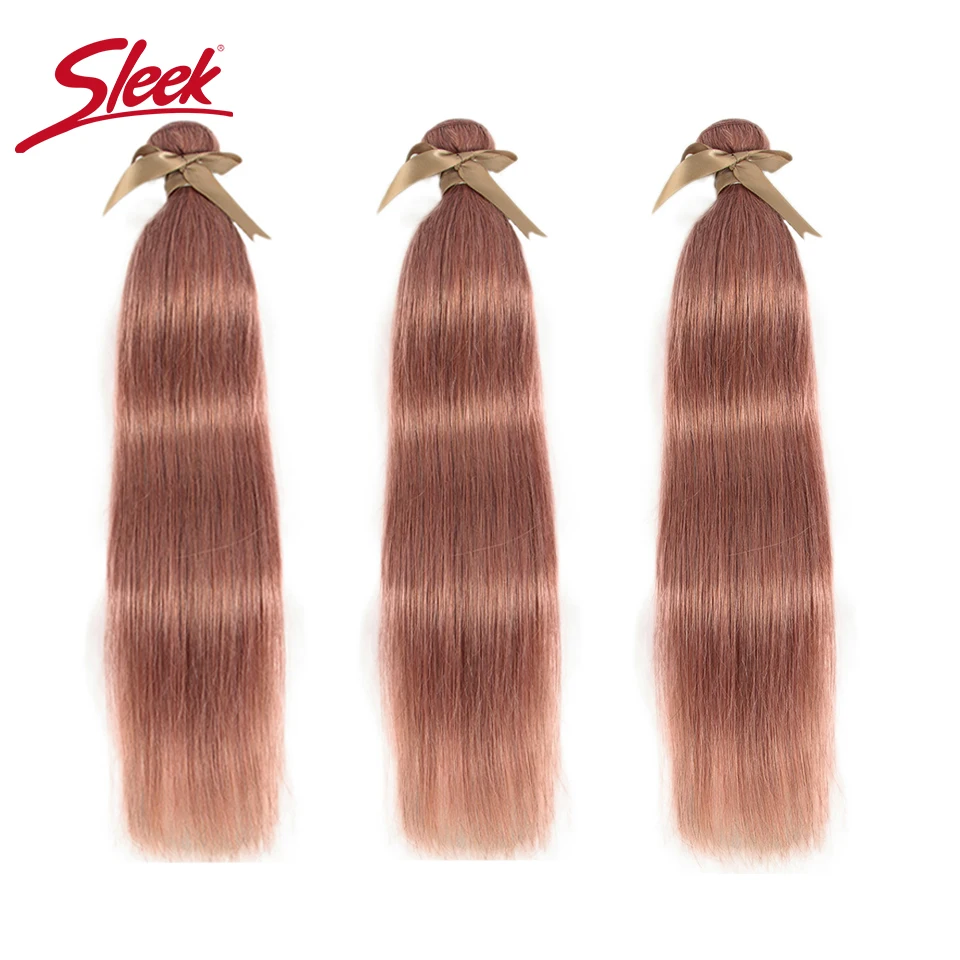 Sleek Mink Blue Orange Blonde Color Malaysian Straight Hair Weave Bundles 8 To 26 Inches Hair Extension Bugha Style Free Shiping
