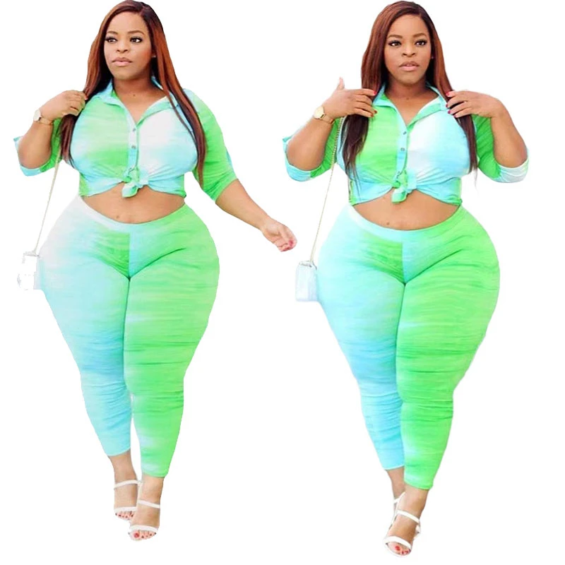 5XL Two Piece Outfits for Women Top and Pants Sets Streetwear Plus Size Tracksuit Leggings Sweatsuit Wholesale Dropshipping