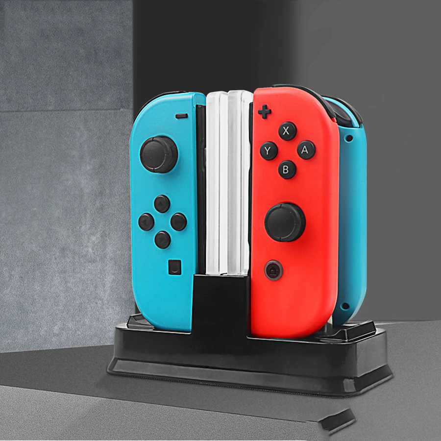 6ใน1 Nintend สวิทช์ Joy-Con Charger ขาตั้งชาร์จแท่นวางสำหรับ NS Switch 2คอนโซล4 Joycons 1 Pro Controller อุปกรณ์เสริม