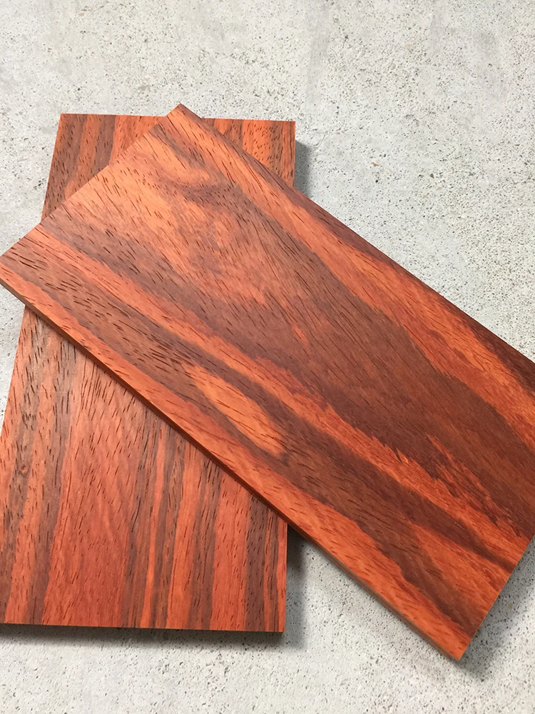 African Padauk Wood Strips Board / Slats,2 Pieces, 6mm - 10mm Thick,100mm - 150mm Wide,for Cabinetry Musical Instruments Guitars