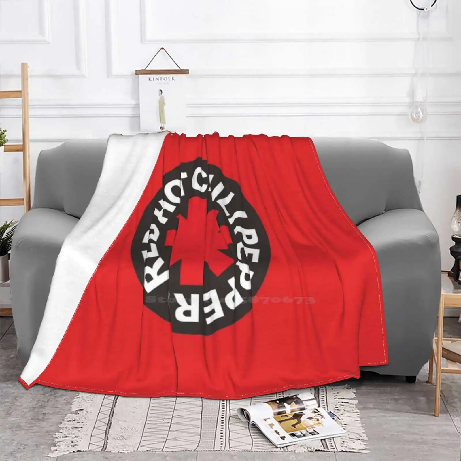 Erhacepe Fashion Soft Warm Throw Blanket Red Hot Chili Peppers Band Music