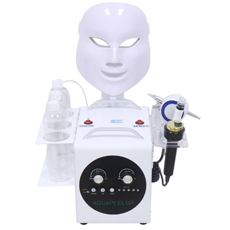 Máquina de cuidado facial 6 en 1, microdermoabrasión, chorro de oxígeno, peel