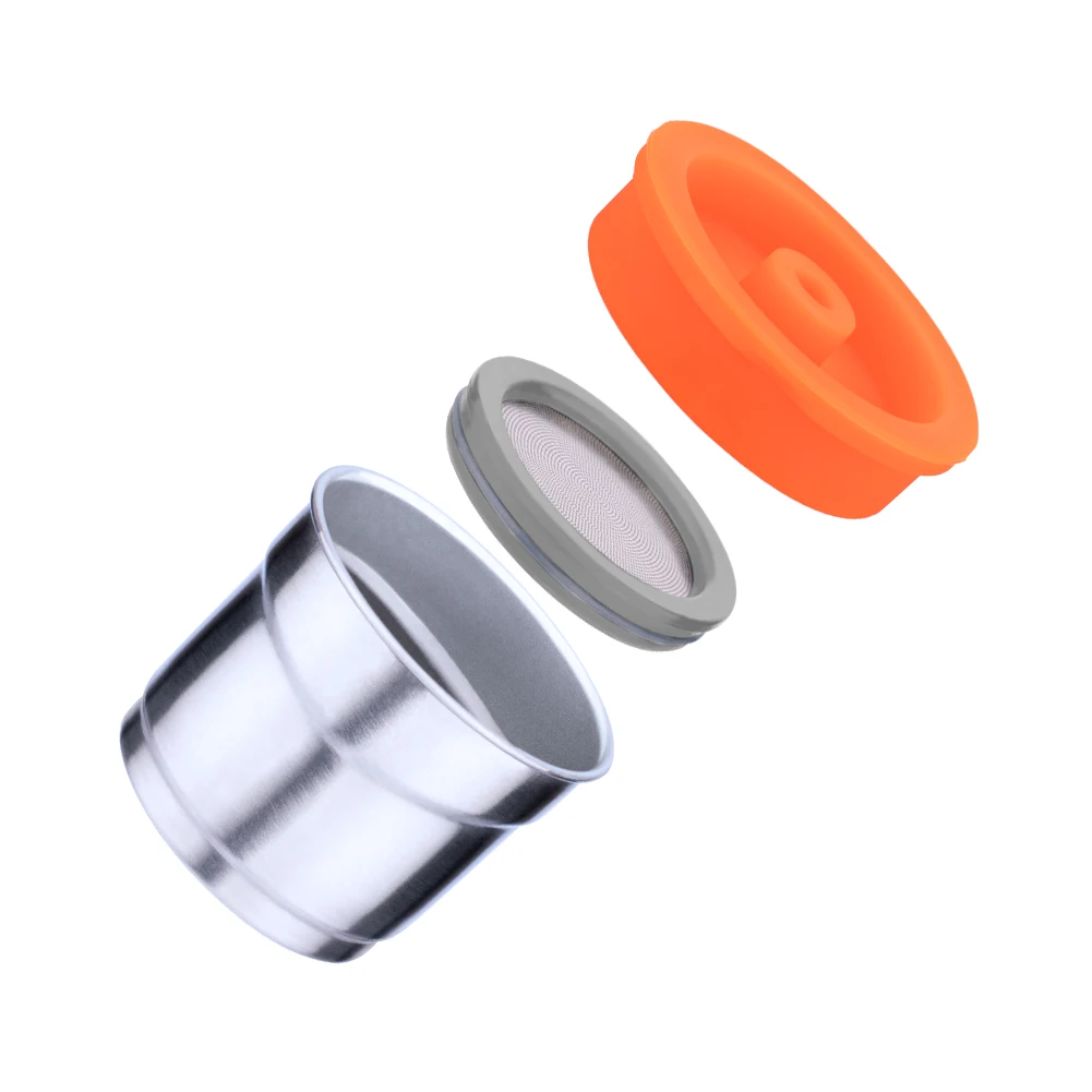 Capsulone Refillable Capsule Pod Resuable Filter Cup For illy Coffee Machine Stainless Steel Coffee Capsules with Silicone Lid