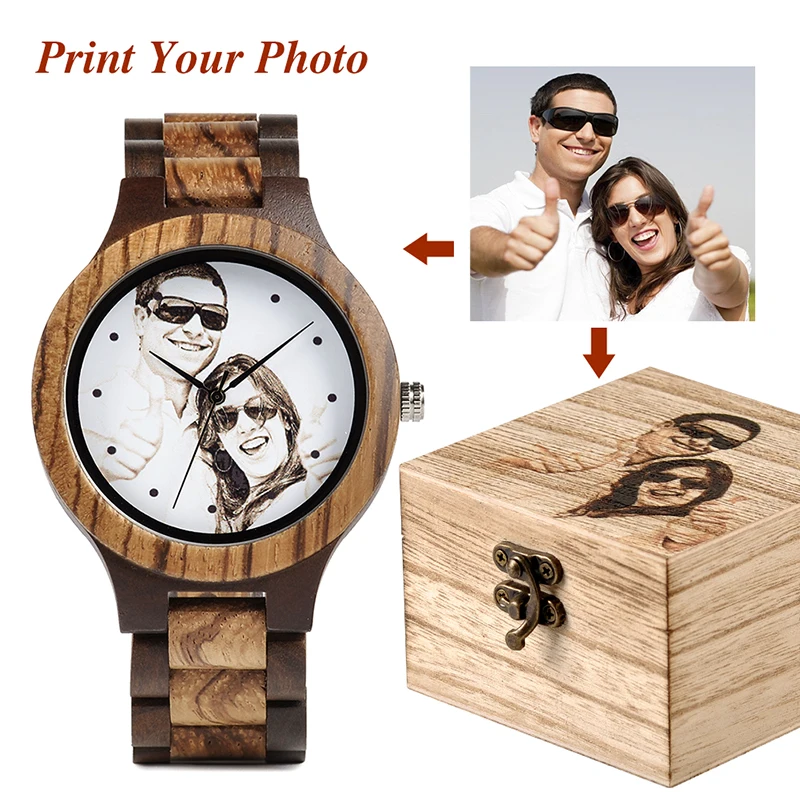 BOBO BIRD Men\'s Quartz Watches 2020 Ladies Couple Wristwatch Man Custom Women Watch Gift Male Tiempieces Wood Clock UV-C/D30