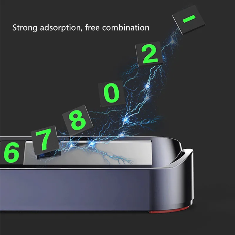 سيارة مؤقتة بطاقة ركن السيارة ملصق السيارات رقم الهاتف بطاقة لوحة الرقمية وقوف السيارات رقم حامل علامة توقف السيارة التصميم الداخلي للسيارة #5