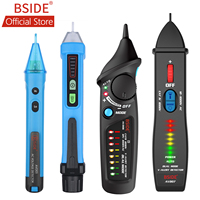 BSIDE AC Voltage Detector Power Outlet Wall Socket NCV Non-contact Insulation Tester Electric Test Pen LED Indicator 12-1000V