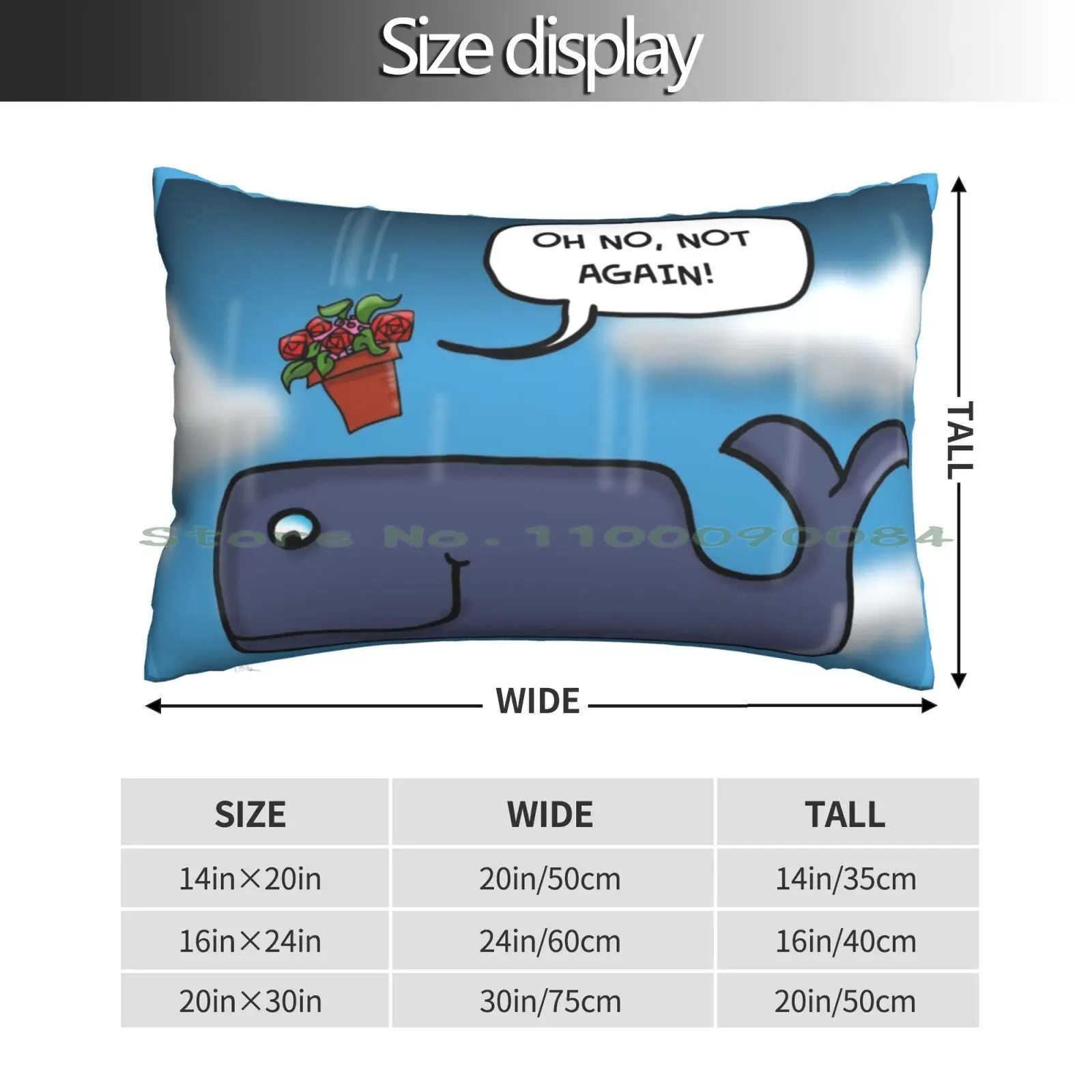 Oh No , Not Again! Pillow Case 20x30 50*75 Sofa Bedroom Douglas Adams Hello Ground Hhgttg Hitchhikers Guide To The Galaxy Whale