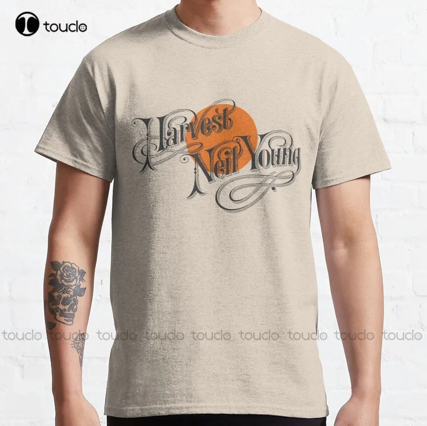 Neil Young Harvest Classic T-Shirt Pink Shirt Custom Aldult Teen Unisex Digital Printing Tee Shirt Xs-5Xl Cotton Christmas Gift