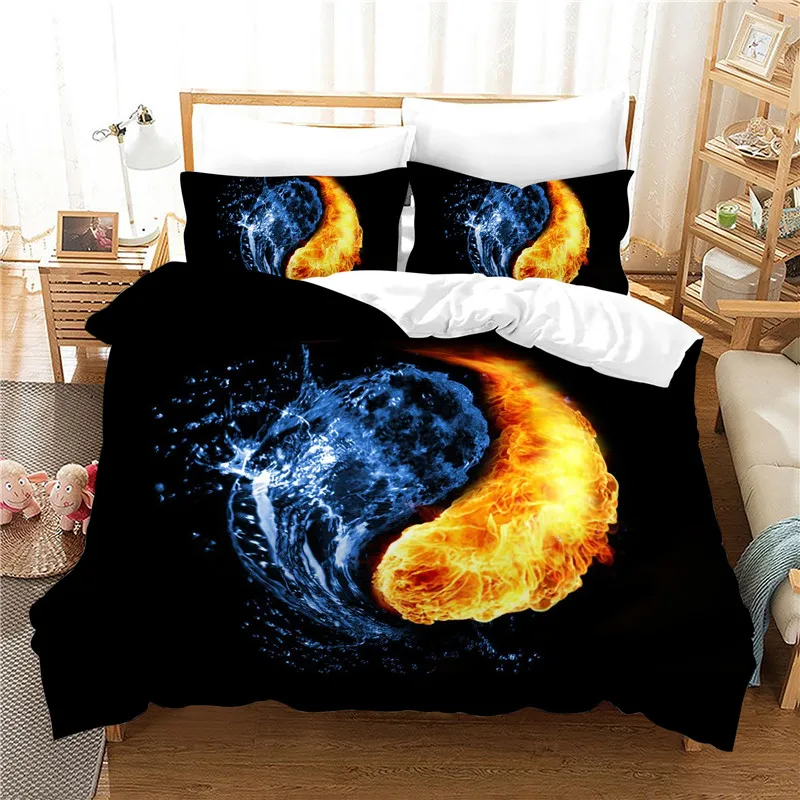 

Tai Chi down duvet cover set with pillowcase comforter bedding set Yin and Yang Bedclothes king/queen/full/twin bed linen