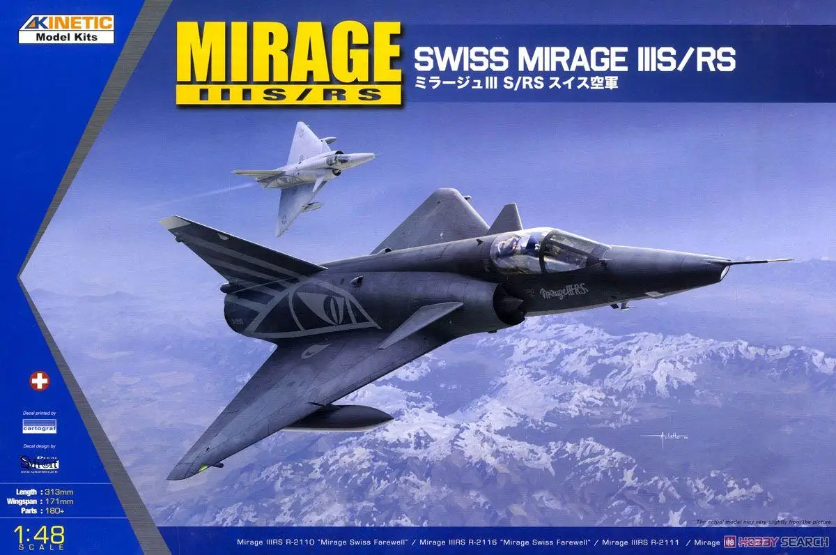 

KINETIC K48058 1/48 MIRAGE SWISS MIRAGE IIIS/RS MODEL KIT