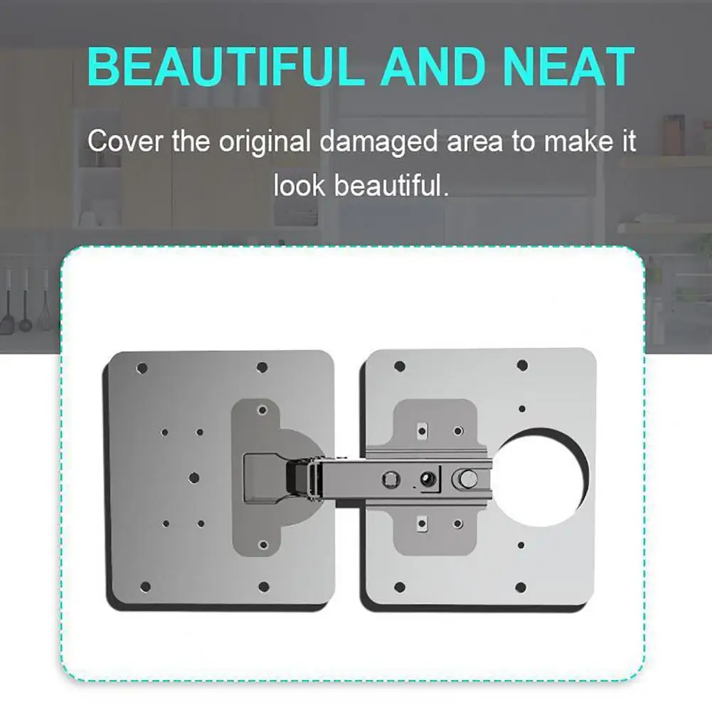 1 Set Hinge Repair Plate Practical Rust Resistant Stainless Steel Furniture Cupboard Hinge Repair Mount Tool for Cabinet