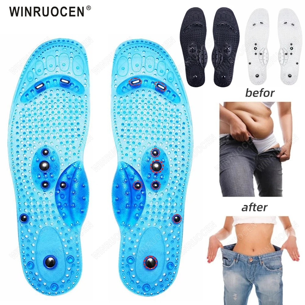 

WINRUOCEN Orthopedic Magnetic Therapy Insoles Unisex Relieve 16 Magnets Health Acupressure Foot Pain Foot Health For Sport