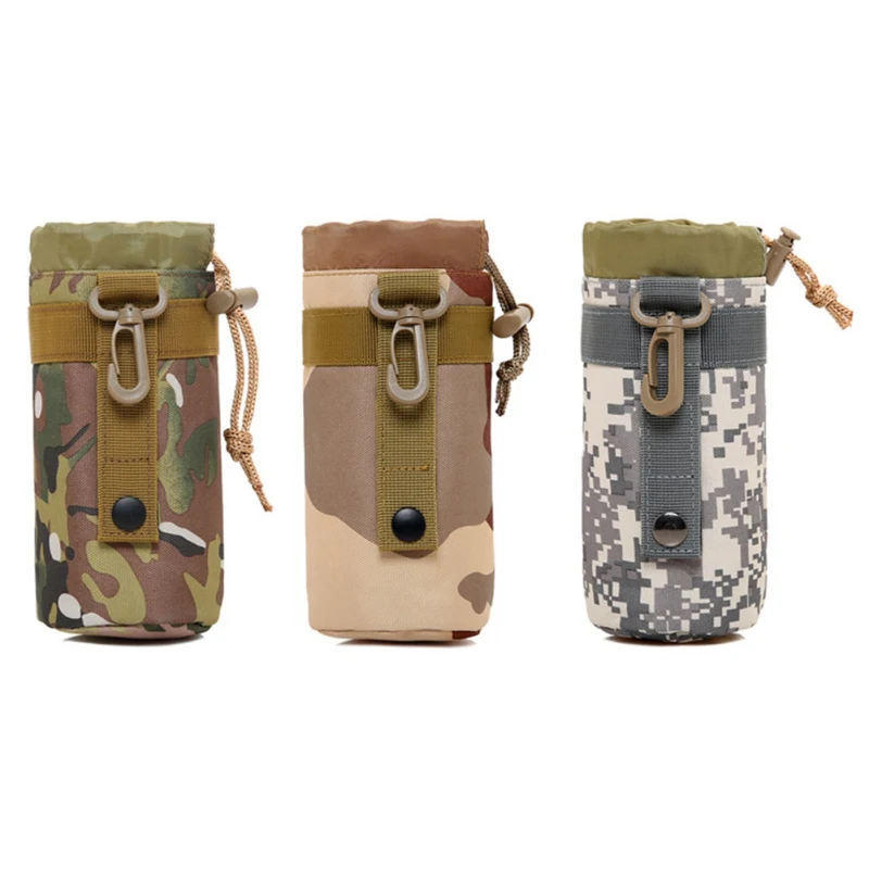 Travel Tool Kettle Set Water Bag For Camping Hiking Fishing Shoulder Outdoor Tactical Military Molle Bottle Holder Bottle Pouch