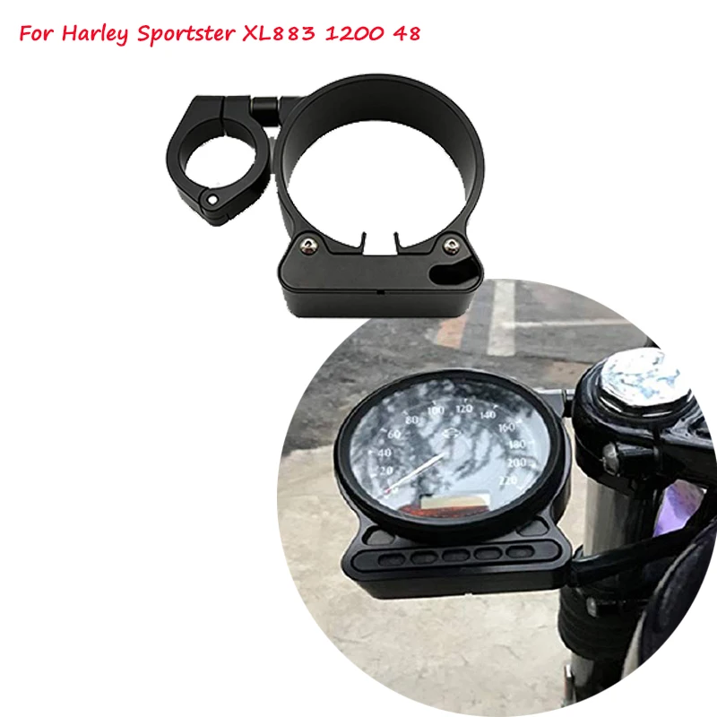 For Harley Sportster XL883 1200 48 Motorcycle Speedometer Side Mount Relocation Bracket Cover Instrument Bracket Case Housing