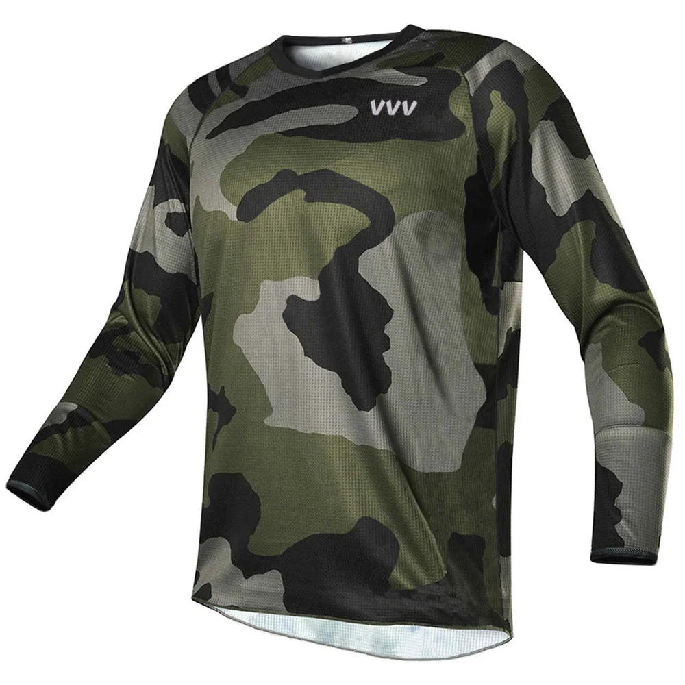 

Motocross Pro Long Cycling Jersey, Bicycle Camo Military Shirt, Bike Downhill Wear, MTB Clothing, Road Mountain Jacket, Tight To