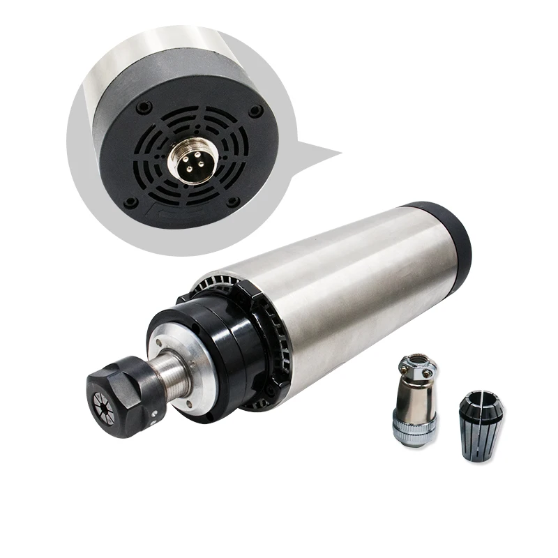 Imagem -02 - Kit de Fuso Refrigerado a ar kw Er11 kw Er20 Eixo 80 mm Conjunto Er11 Er20 Esfregões