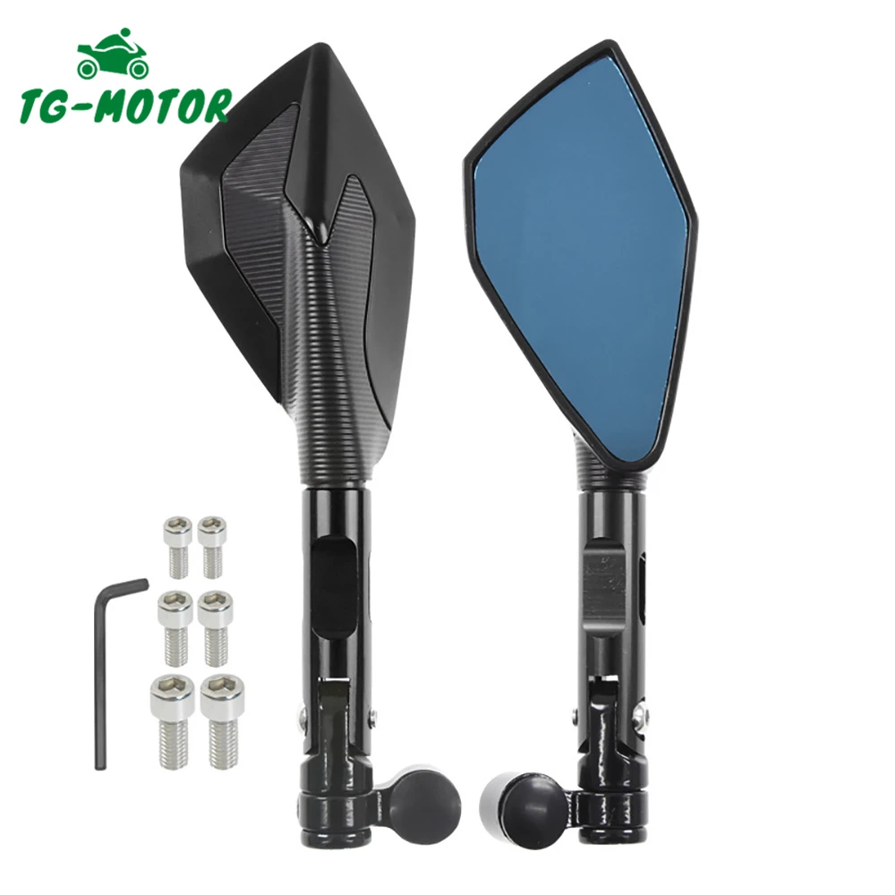 TG-Motor Motorcycle Mirror Side Mirrors For Honda CB CBR FZ1 FZ16 FZ8 FZ6 MT10 MT09 Tracer MT03 MT07 XSR Kawasaki Suzuki Vespa