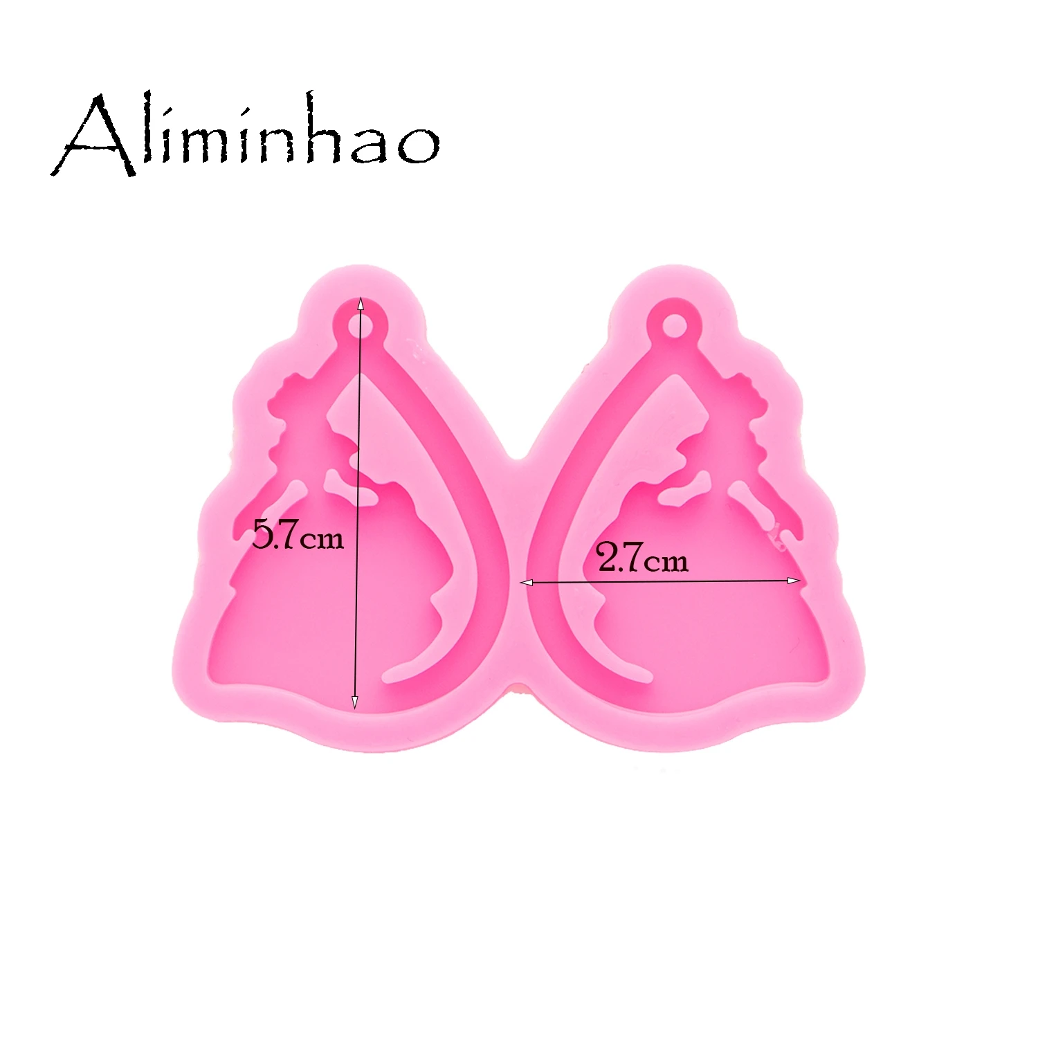 DY0930 Glossy Girl In Wedding Dress Earrings Silicone Molds, Resin Crafting Mold , Silicon Mould for Epoxy Jewellery Making