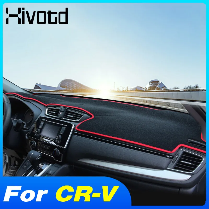 Dashboard Mat Sun Shade Dash Cover Anti-slip Pad Carpet Cushion Interior Protection Car Accessories For Honda CR-V CRV 2021-2017