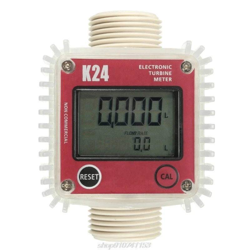 Imagem -02 - Digital Lcd Turbina Fluxo Combustível Testador Medidor Fluxo para Produtos Químicos Água Mar Líquido Medidor Fluxo Ferramentas Medição J04 21 Dropship K24