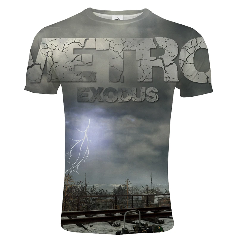 Metro Exodus 3D Printed T-Shirt Popular Game Style Men Women Cosplay Streetwear O-Neck Short Sleeve Tshirt Fashion T Shirt Tops