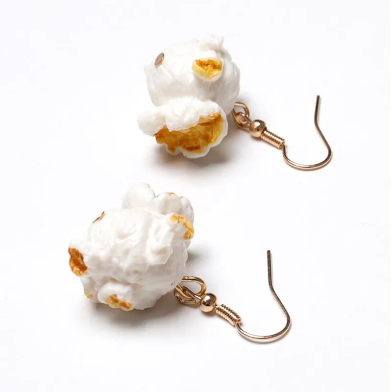 New Arrival Popcorn Fried Chicken Food Acrylic Drop Earrings For Women Handmade Creative Funny Dangle Earring Jewelry Accessory