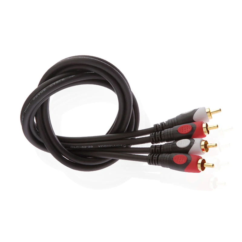 2RCA to 2RCA cable audio cable 2by2 Dual RCA to Dual RCA for Car Amplifier Soundbox Subwoofer Speaker RCA OFC Cable Shielded