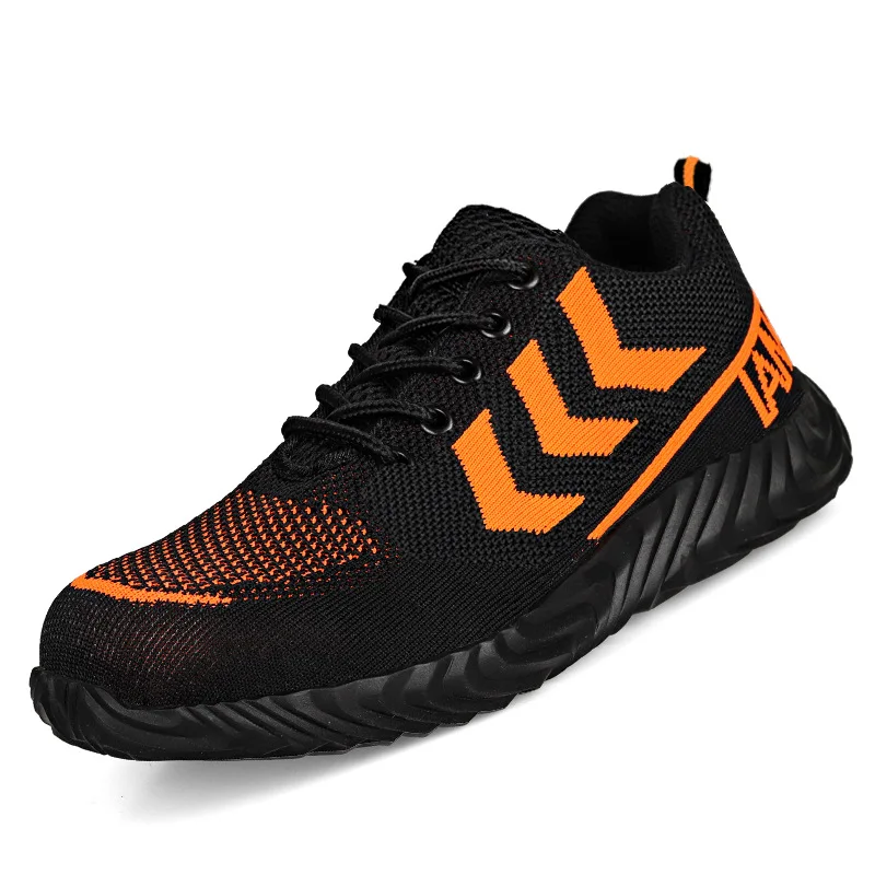 New Safty Shoes Man Working Anti-Smash Breathable Hard-Wearing Work Sneakers Men Casual Shoes Safety Zapatos De Seguridad Hombre