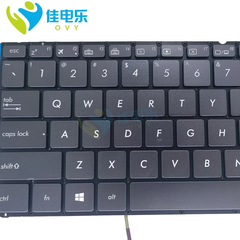 Imagem -03 - Teclado Retroiluminado para Notebook dos Eua para Asus Zenbook Flip s Ux370u Ux370 Uar Ux370uaf Ux370ua Teclados para Notebook Inglês 0knb02604he00