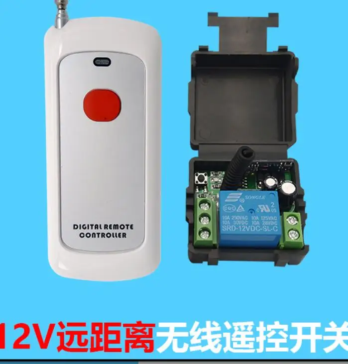 Wireless Remote Control Switch 12V Single Channel 433M1000m Remote Control Lamp Motor Electric Lock Control Module