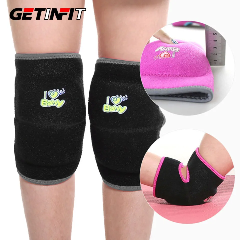 Getinfit Knee Sleeve Children Sports Thicken Sponge Knee Pads Dance Ski Support Kneepad Gym Fitness Joint Kids Protector Gear