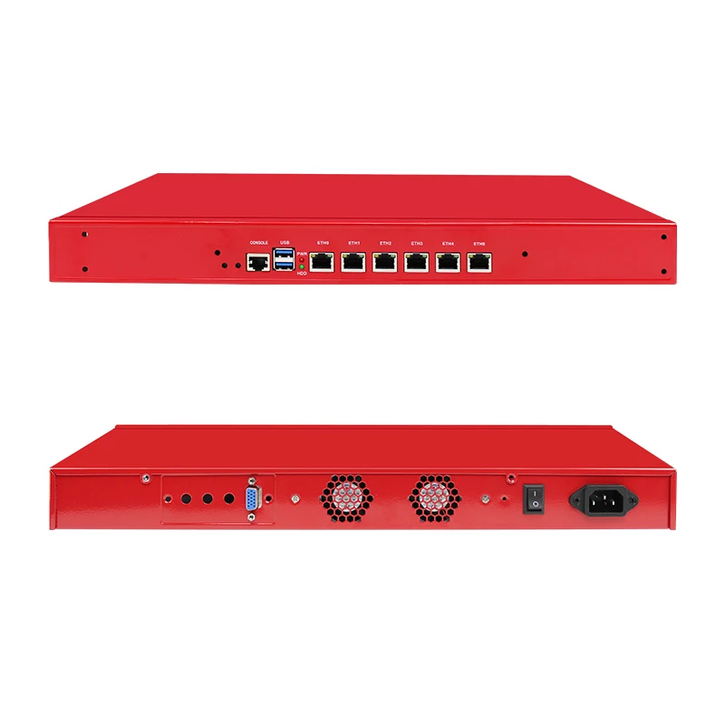 BKHD i3 3110M i7-8550U 6 Lan urządzenie serwerowe, Firewall urządzenie 1U Rackmount serwer, firewall Router Pfsense dla kafejka internetowa