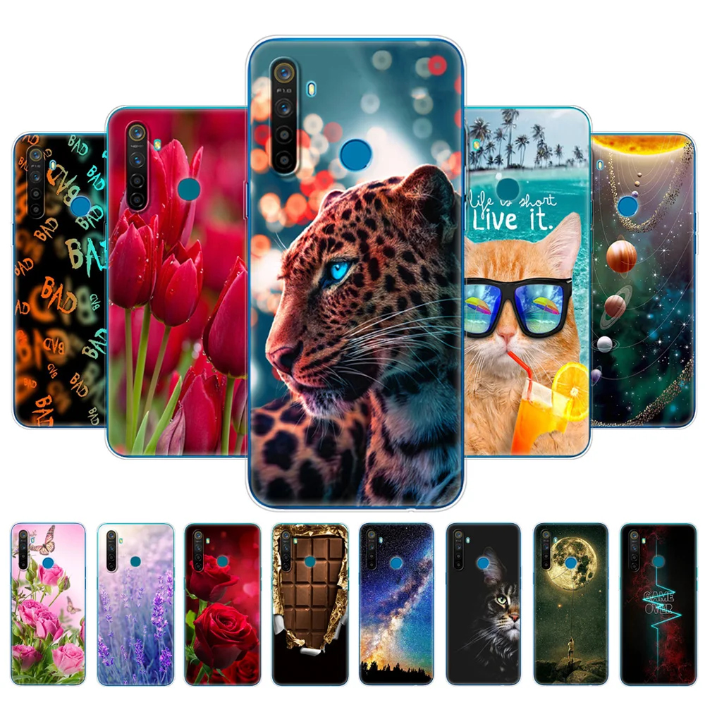 For Realme 5 Case RMX1927 Back Cover For OPPO Realme 5 Pro RMX1971 Realme5 5Pro Phone Case Capa Silicon Soft TPU Coque Bumper