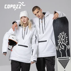 COPOZZ Men Women Ski Jacket Ski Pants Warm Windproof Winter Overalls Hoodie Waterproof Outdoor Sports Clothing Snowboard