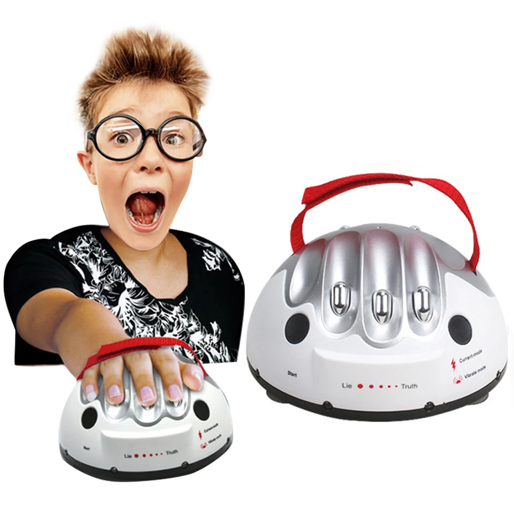 Electric Shock Lie Detector Tell The Truth Safe Current Lie Level LED Light Party Game Machine