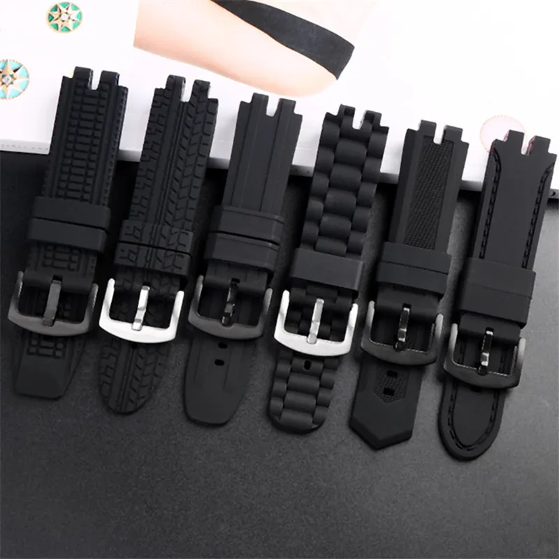 Soft silicone Watchband for Casio PRG-300 330 PRW-3000 PRW-3100 PRW-6000 PRW-6100 Modified Resin rubber Watchstrap 24MM bracelet