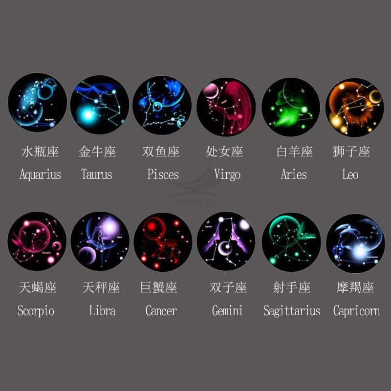 Pulsera de 12 constelación luminosa para hombre Leo Escorpio Libra Virgo Aries Gemini Pisces Tauro Aquarius libro pulseras