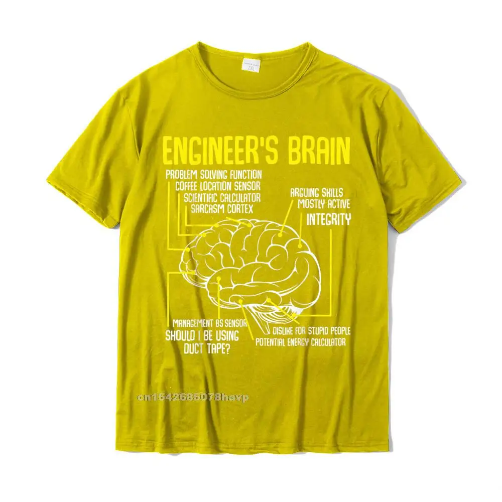 Engineers Brain Funny Engineering Games Process Funny T-Shirt Man Slim Fit Gift Tops Tees Cotton Tshirts Fitness Tight