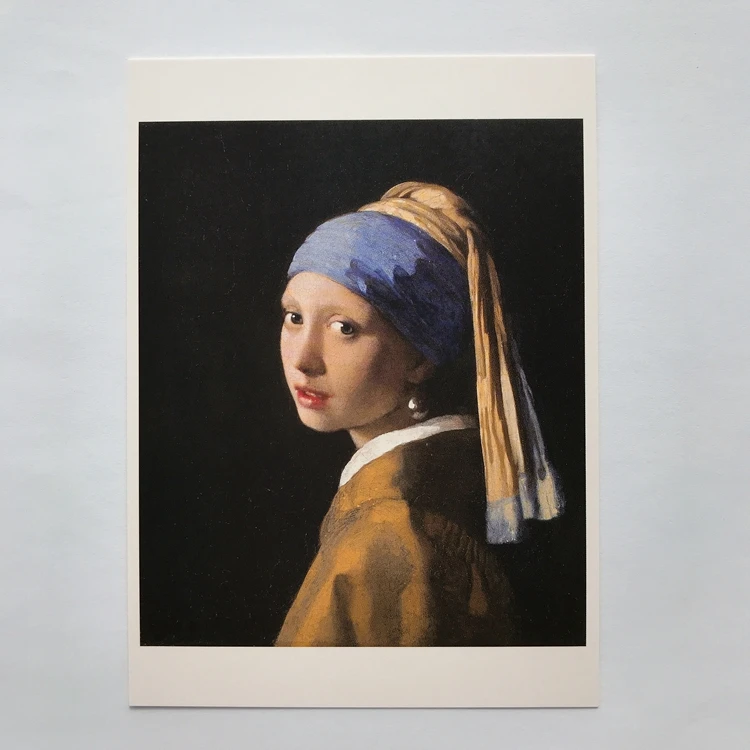 Imagem -02 - Conjunto Johannes Vermeer Pintura da Arte Série de Cartões de Saudação Cartão Postal a Moça com Brinco de Pérola Faça Você Mesmo Diário Decoração 30 Peças