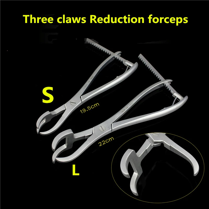 

Orthopedic instrument medical three claw reduction forceps multi tooth bone holding forceps bone fixator holder bone Gripper