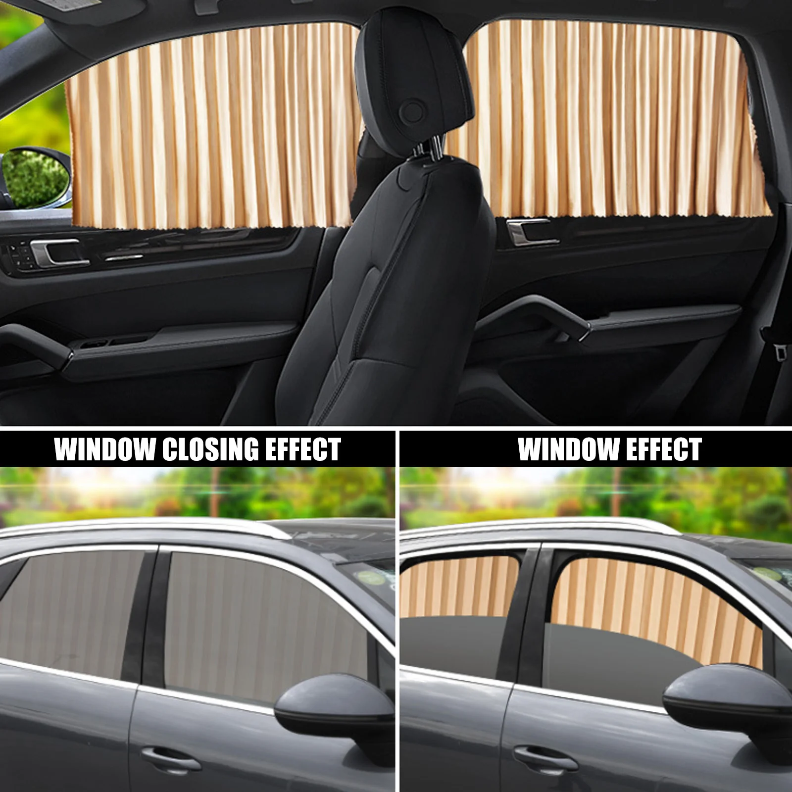 Car Anti-UV Side Magnet Window Sunshades SUV Shade Folding Curtain Auto Front Rear Windshield Sun Block Films Rail for VW Ford