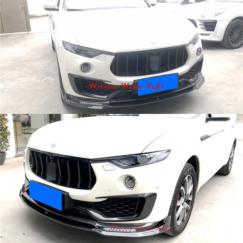 High quality Carbon fiber Front bumper lip splitter Rear diffuser Rear wing spoiler Body Kits For Maserati Levante Car styling