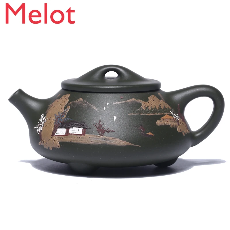 Yixing purple clay teapot pure handmade raw ore