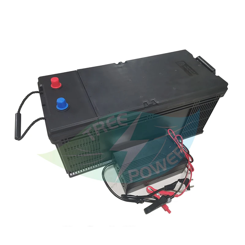 

Waterproof 12.8V 12V 400AH Lifepo4 lithium battery for Golf Carts power supply EV Solar Storage inverter boat + 20A charger